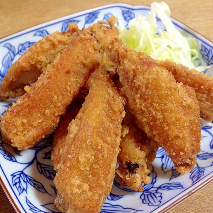 おつまみ夕飯*手羽中唐揚げ*
